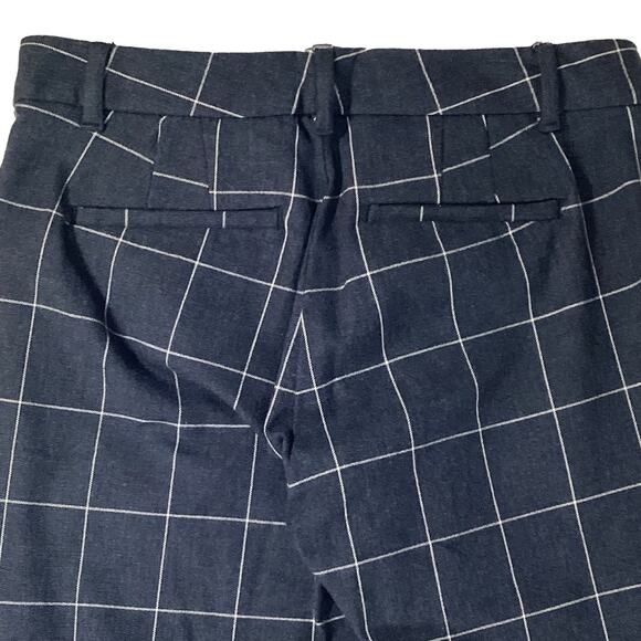 Gap Curvy Signature Skinny Ankle Navy Plaid Trouser Pants Women's Size 8 NWOT - Picture 7 of 9